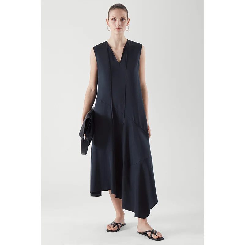 Женское платье без рукавов, асимметричное летнее платье с V-образным вырезом, 2021
Женское платье без рукавов, асимметричное летнее платье с V-образным вырезом, 2021