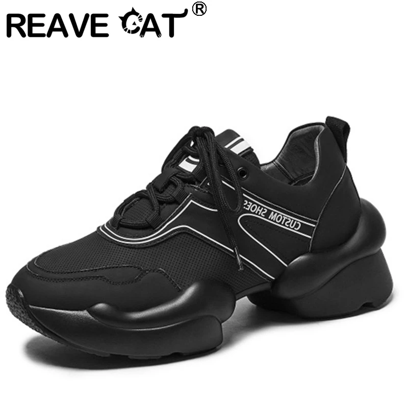 REAVE CAT New 2021 Women Sneaker Sports Dad Shoes Round Toe 6cm Heels Genuine Leather Lace-Up Hidden Breathable Summer A3507
REAVE CAT New 2021 Women Sneaker Sports Dad Shoes Round Toe 6cm Heels Genuine Leather Lace-Up Hidden Breathable Summer A3507