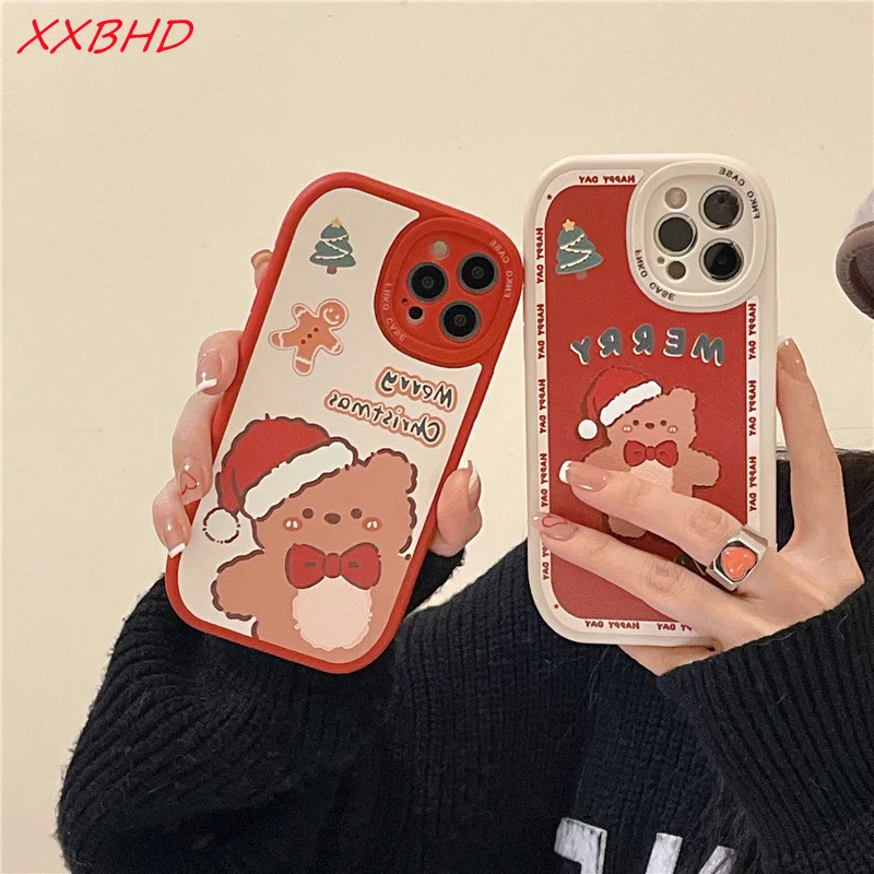 Christmas Cartoon Cute Bow Tie Hat Bear Phone Case For iphone 11 12 13 Pro Max XR Xs Max 7 8 Plus Full Edging Anti-Fall Cover
Christmas Cartoon Cute Bow Tie Hat Bear Phone Case For iphone 11 12 13 Pro Max XR Xs Max 7 8 Plus Full Edging Anti-Fall Cover