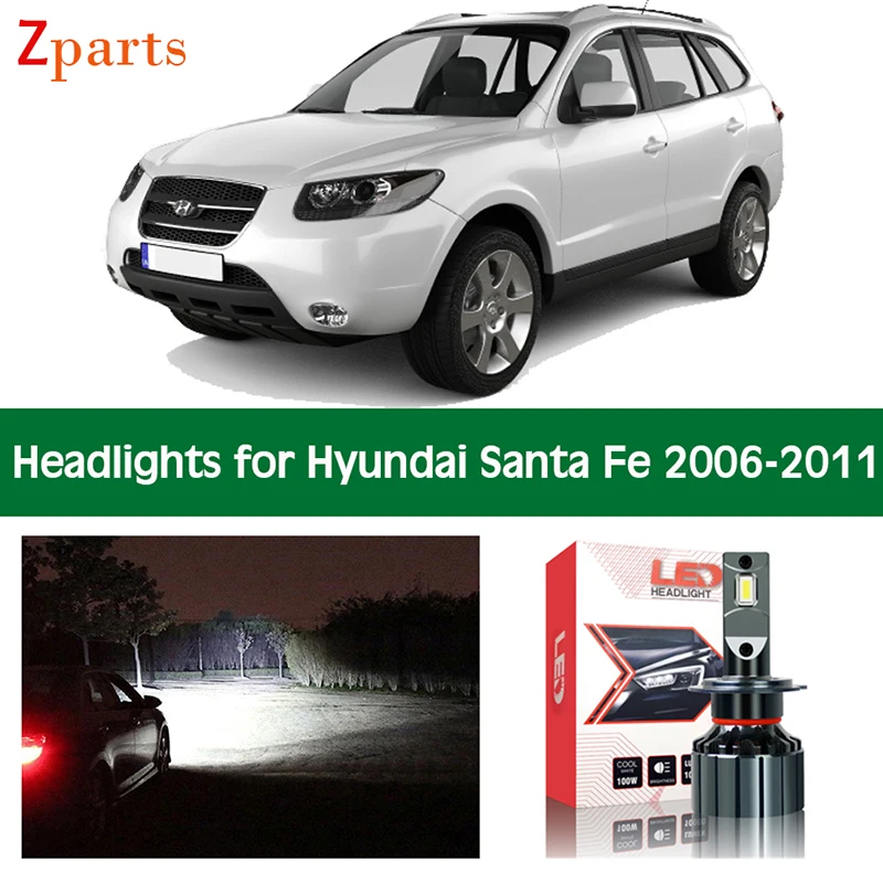 Car Bulbs For Santa Fe 2006 2007 2008 2009 2010 2011 LED Headlight Headlamp Low High Beam Canbus Auto Lights Lamp Accessories
Car Bulbs For Santa Fe 2006 2007 2008 2009 2010 2011 LED Headlight Headlamp Low High Beam Canbus Auto Lights Lamp Accessories