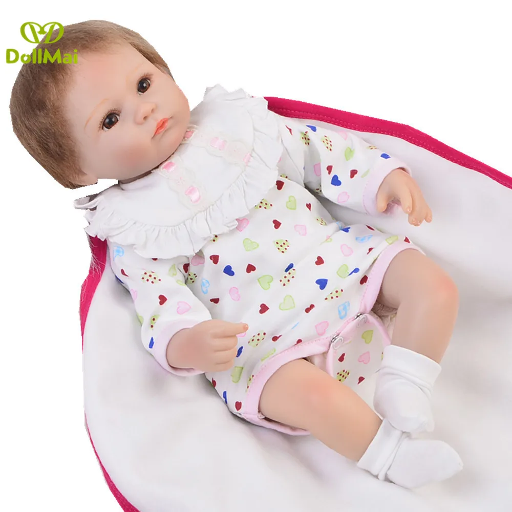 Cute16''/ 40cm Silicone Reborn Baby Dolls with Clothes,Lifelike Newborn Baby-Reborn Doll Playing for Children Free Shipping
Cute16''/ 40cm Silicone Reborn Baby Dolls with Clothes,Lifelike Newborn Baby-Reborn Doll Playing for Children Free Shipping