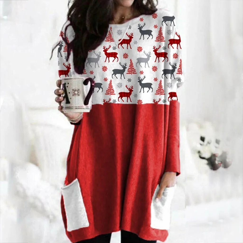 Women's Christmas Color Matching Print sweater mujer Long-sleeved Sweatshirt Casual woman sweaters turtleneck 9.13
Women's Christmas Color Matching Print sweater mujer Long-sleeved Sweatshirt Casual woman sweaters turtleneck 9.13