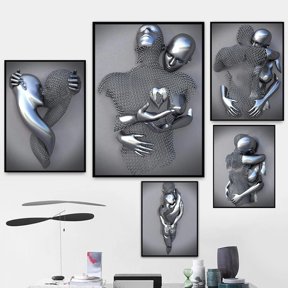Metal Figure Statue Art on The Wall Poster Romantic Abstract Statue Wall Art Prints Picture Home Room Decoration Canvas Painting
Metal Figure Statue Art on The Wall Poster Romantic Abstract Statue Wall Art Prints Picture Home Room Decoration Canvas Painting
