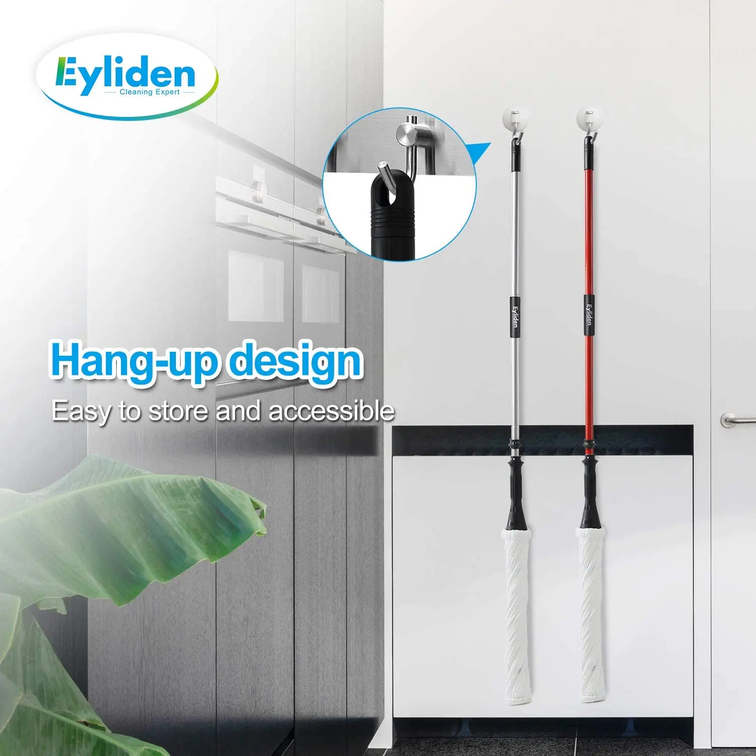 Eyliden Microfiber Twist Mop Silver 57.5 Inches Dust Mops Washing Mop Hand Release Floor Cleaning with 1 Removable Washable Head
Eyliden Microfiber Twist Mop Silver 57.5 Inches Dust Mops Washing Mop Hand Release Floor Cleaning with 1 Removable Washable Head