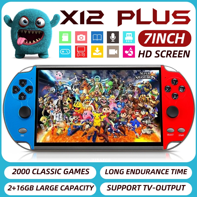 Игровая консоль Nintendo X12 Plus, 5,1 дюйма, 20000 + игр, 32 ГБ, портативный игровой контроллер, двойной джойстик, PSP, MP3, видеоплеер
Игровая консоль Nintendo X12 Plus, 5,1 дюйма, 20000 + игр, 32 ГБ, портативный игровой контроллер, двойной джойстик, PSP, MP3, видеоплеер