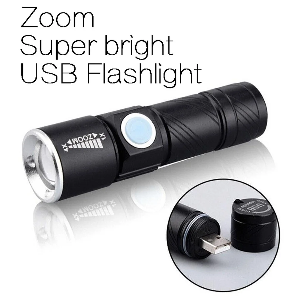 USB Powerful Flashlight Rechargeable flashlight Zoomable Spotlight Waterproof Tactical flashlight Camping light Flash light Led
USB Powerful Flashlight Rechargeable flashlight Zoomable Spotlight Waterproof Tactical flashlight Camping light Flash light Led