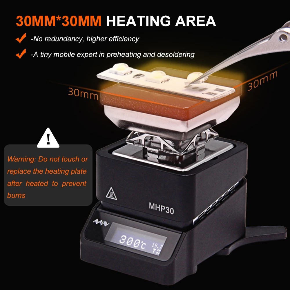 KKmoon MHP30-PD Mini Hot Plate Pre-heater Constant Temperature Heating Station Soldering Station OLED Digital Display Welding
KKmoon MHP30-PD Mini Hot Plate Pre-heater Constant Temperature Heating Station Soldering Station OLED Digital Display Welding