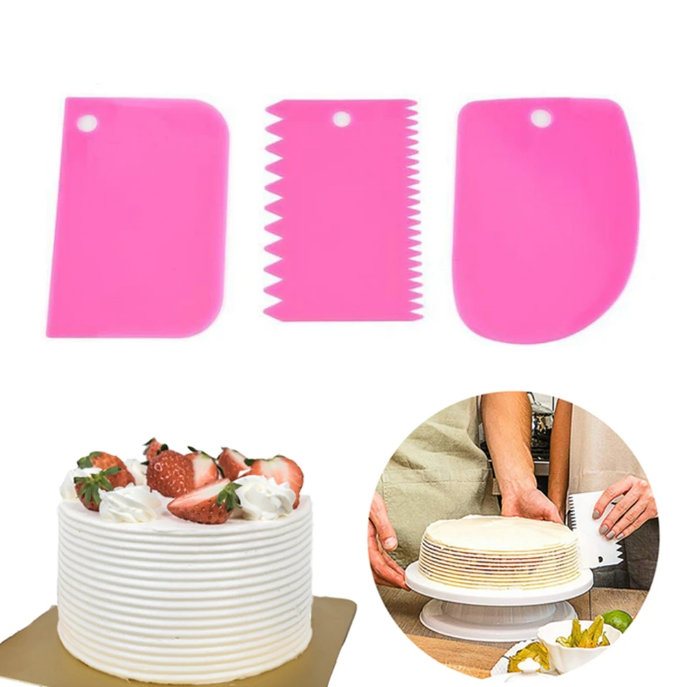 Hot Sale 3pcs/Set Dough Knife Food Grade Plastic Cake Spatula Baking Tools Fondant Scraper Jagged Edge Kitchen Accessories
Hot Sale 3pcs/Set Dough Knife Food Grade Plastic Cake Spatula Baking Tools Fondant Scraper Jagged Edge Kitchen Accessories