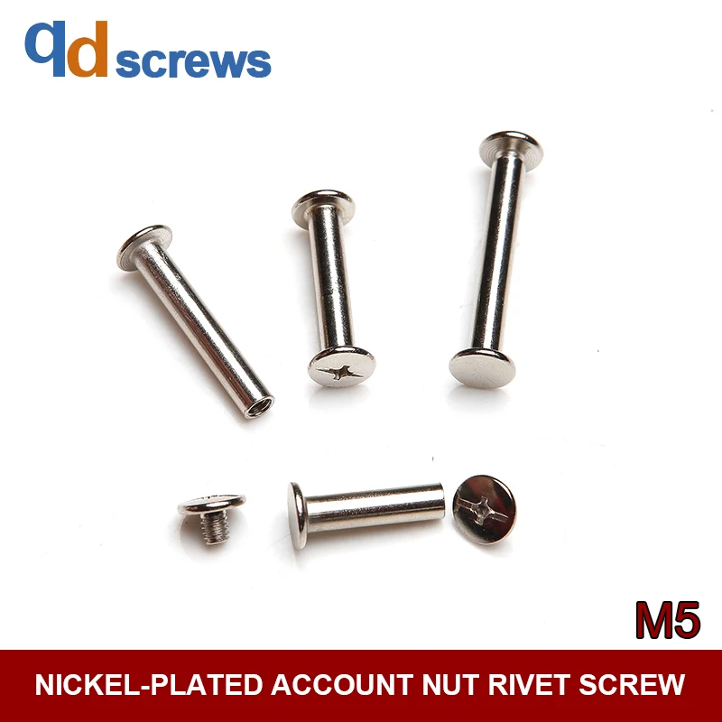4.8 M5 Nickel-plated account nut rivet screw be composed of nut screw and sub screw
4.8 M5 Nickel-plated account nut rivet screw be composed of nut screw and sub screw