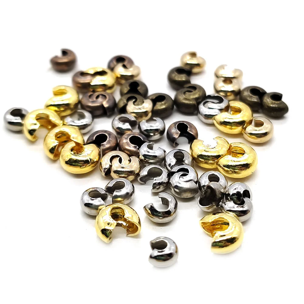 100pcs/lot Copper Round Covers Crimp End Beads Dia 3mm 4mm 5mm Stopper Spacer Beads for DIY Jewelry Making Findings Supplies
100pcs/lot Copper Round Covers Crimp End Beads Dia 3mm 4mm 5mm Stopper Spacer Beads for DIY Jewelry Making Findings Supplies