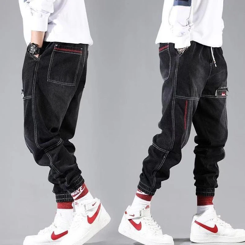 2021 New Streetwear Hip Hop Cargo Pants Men's jeans Cargo Pants Elastic Harun pants Joggers Pants In Autumn and Spring Men Cloth
2021 New Streetwear Hip Hop Cargo Pants Men's jeans Cargo Pants Elastic Harun pants Joggers Pants In Autumn and Spring Men Cloth