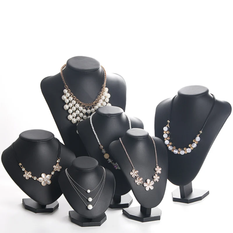 Model Bust Show Exhibitor 6 Options PU Black Leather Jewelry Display Woman Necklaces Pendants Mannequin Jewelry Stand Organizer
Model Bust Show Exhibitor 6 Options PU Black Leather Jewelry Display Woman Necklaces Pendants Mannequin Jewelry Stand Organizer