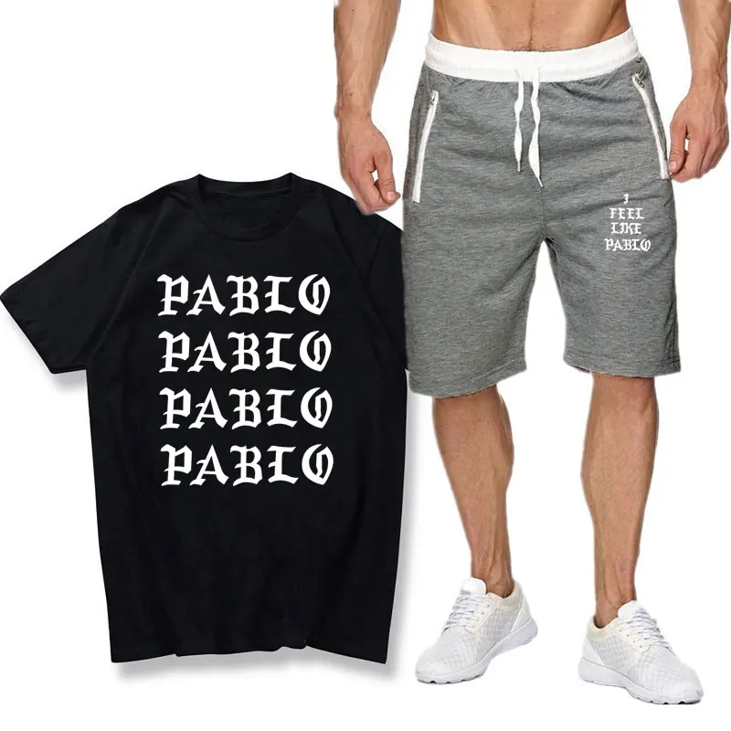 Paul Pablo Kanye Off white Tracksuit tracksuit men Two Piece Set short Sleeve short Tops And middle Waist Shorts Suits Fitness
Paul Pablo Kanye Off white Tracksuit tracksuit men Two Piece Set short Sleeve short Tops And middle Waist Shorts Suits Fitness