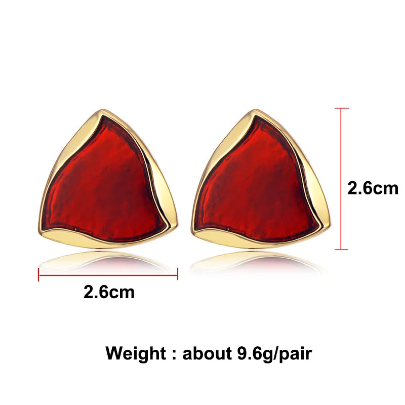 Simple Geometric Triangle Stud Earrings for Women Blue Red Green Resin Earrings Korean Style Women's Earrings Fashion Jewelry
Simple Geometric Triangle Stud Earrings for Women Blue Red Green Resin Earrings Korean Style Women's Earrings Fashion Jewelry