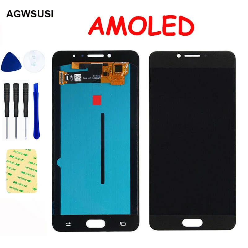 ЖК-дисплей AMOLED для Samsung Galaxy C7 Pro C7010, сенсорный экран с дигитайзером, стеклянный сенсор в сборе для замены
ЖК-дисплей AMOLED для Samsung Galaxy C7 Pro C7010, сенсорный экран с дигитайзером, стеклянный сенсор в сборе для замены