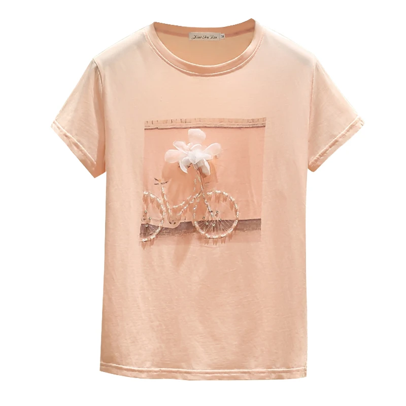 Women Summer Casual Beading T shirts Sexy Cotton Loose Patchwork Short Sleeve Tshirt New Tops Fashio O-neck T-shirts T280
Women Summer Casual Beading T shirts Sexy Cotton Loose Patchwork Short Sleeve Tshirt New Tops Fashio O-neck T-shirts T280
