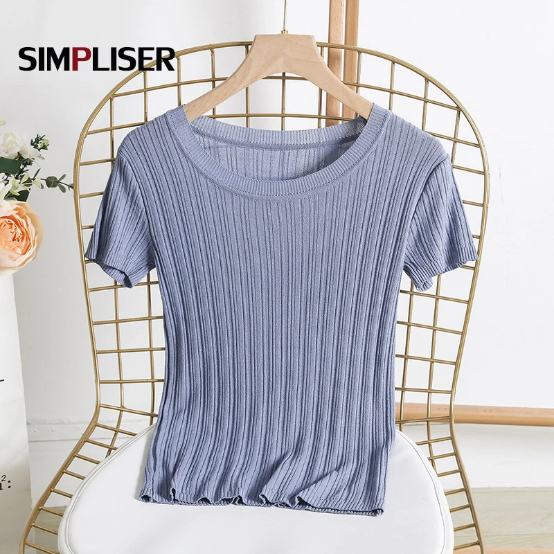 Thin Crop Top Sweater For Women Summer O-neck Short Sleeve Knit Tees Ladies Korean Style Knitting Shirts Sweater Jumpers Pink
Thin Crop Top Sweater For Women Summer O-neck Short Sleeve Knit Tees Ladies Korean Style Knitting Shirts Sweater Jumpers Pink