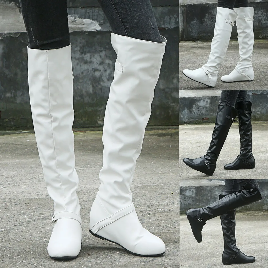 New ladies over the knee autumn round head low heel high heel soft bottom plush boots leather solid color boots
New ladies over the knee autumn round head low heel high heel soft bottom plush boots leather solid color boots