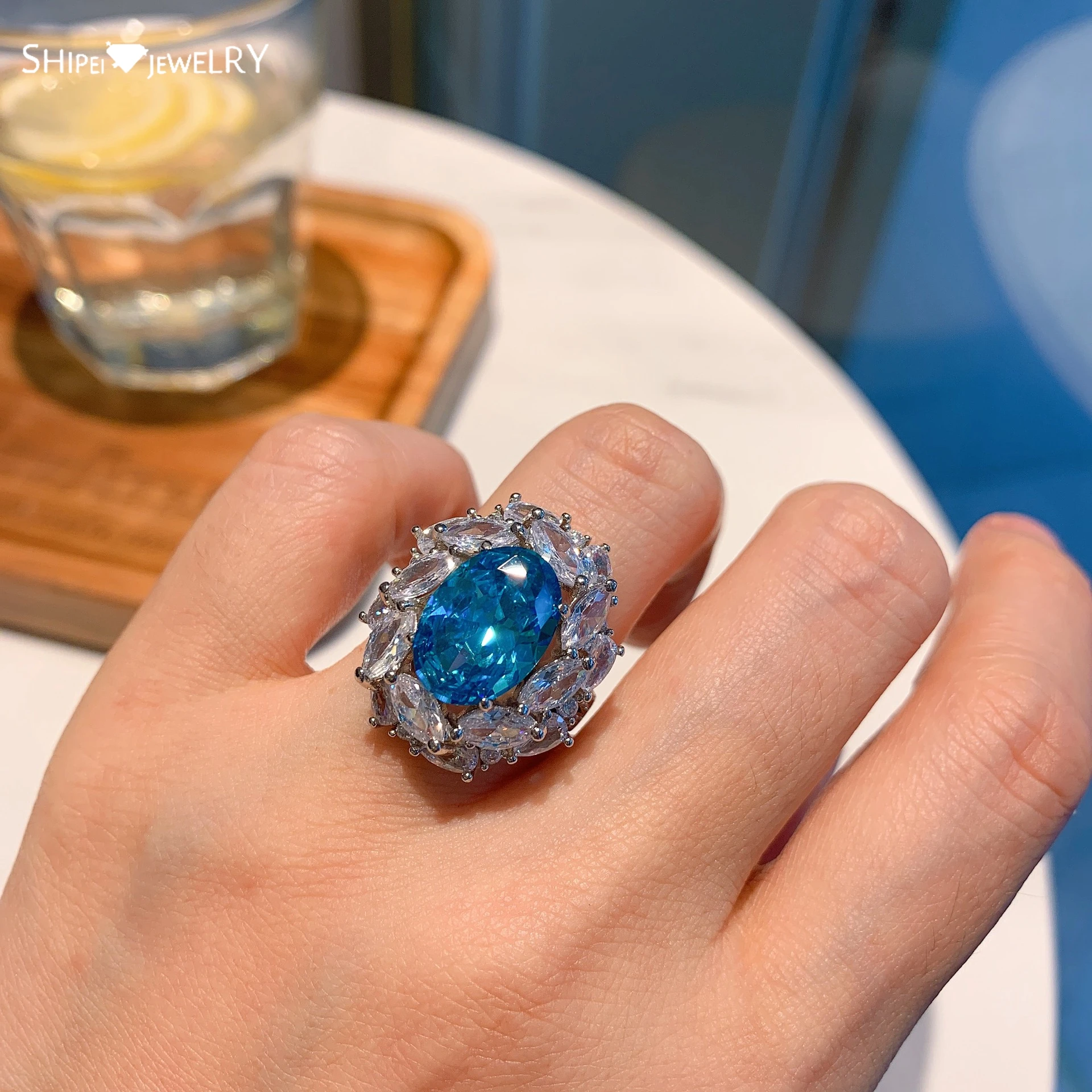 Shipei 925 пробы серебряный овальный Аквамариновый драгоценный камень, драгоценный камень, Свадебная вечеринка, роскошное кольцо, дамские изыс...
Shipei 925 пробы серебряный овальный Аквамариновый драгоценный камень, драгоценный камень, Свадебная вечеринка, роскошное кольцо, дамские изыс...