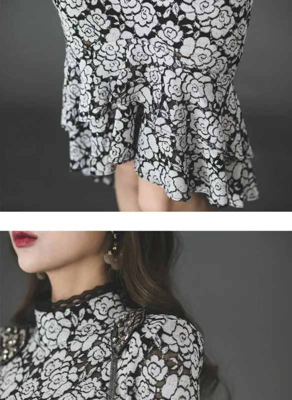 Women Elegant Lace Cocktail Dress Long Sleeve Slim Sexy High Neck Mermaid Dress Knee Length Formal Party Gown Robe Coctail 2020
Women Elegant Lace Cocktail Dress Long Sleeve Slim Sexy High Neck Mermaid Dress Knee Length Formal Party Gown Robe Coctail 2020