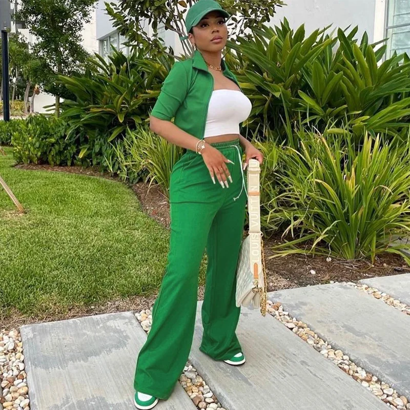 Sporty Women's Tracksuit Suit Fashion Zipper Half Sleeve Top And Pants Woman Thick High Collar Pants Set Autumn Streetwear
Sporty Women's Tracksuit Suit Fashion Zipper Half Sleeve Top And Pants Woman Thick High Collar Pants Set Autumn Streetwear