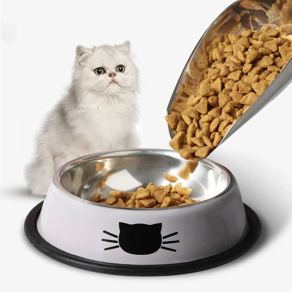Stainless Steel Cat Bowl Non Slip Cat Feeder Pet Food Drinker Bowls with Cute Cats Painted Anti-Overturning Bowl for Cat Dish
Stainless Steel Cat Bowl Non Slip Cat Feeder Pet Food Drinker Bowls with Cute Cats Painted Anti-Overturning Bowl for Cat Dish