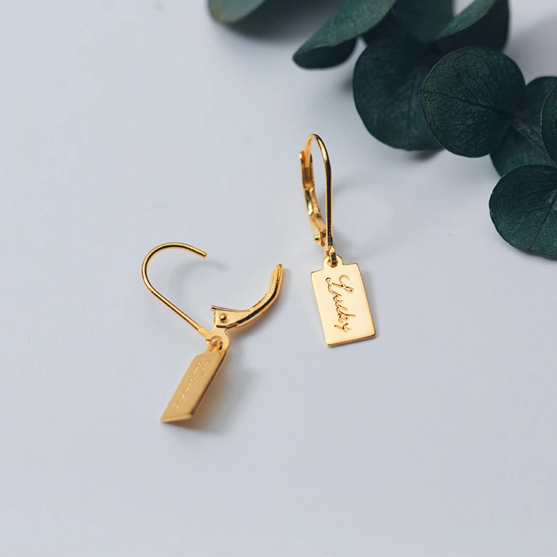 Серьги-кольца женские из серебра 925 пробы, с квадратным кулоном 
Серьги-кольца женские из серебра 925 пробы, с квадратным кулоном
