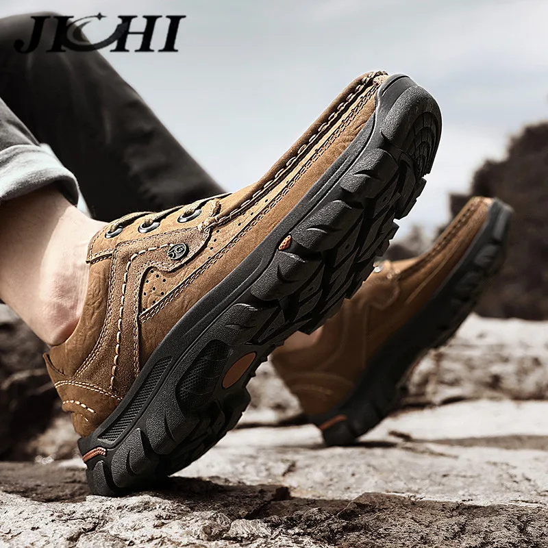 JICHI Genuine Leather Men's Shoes Comfortable Outdoor Casual Shoes Men High Quality Cow Leather Male Loafers Soft Hiking Shoes
JICHI Genuine Leather Men's Shoes Comfortable Outdoor Casual Shoes Men High Quality Cow Leather Male Loafers Soft Hiking Shoes