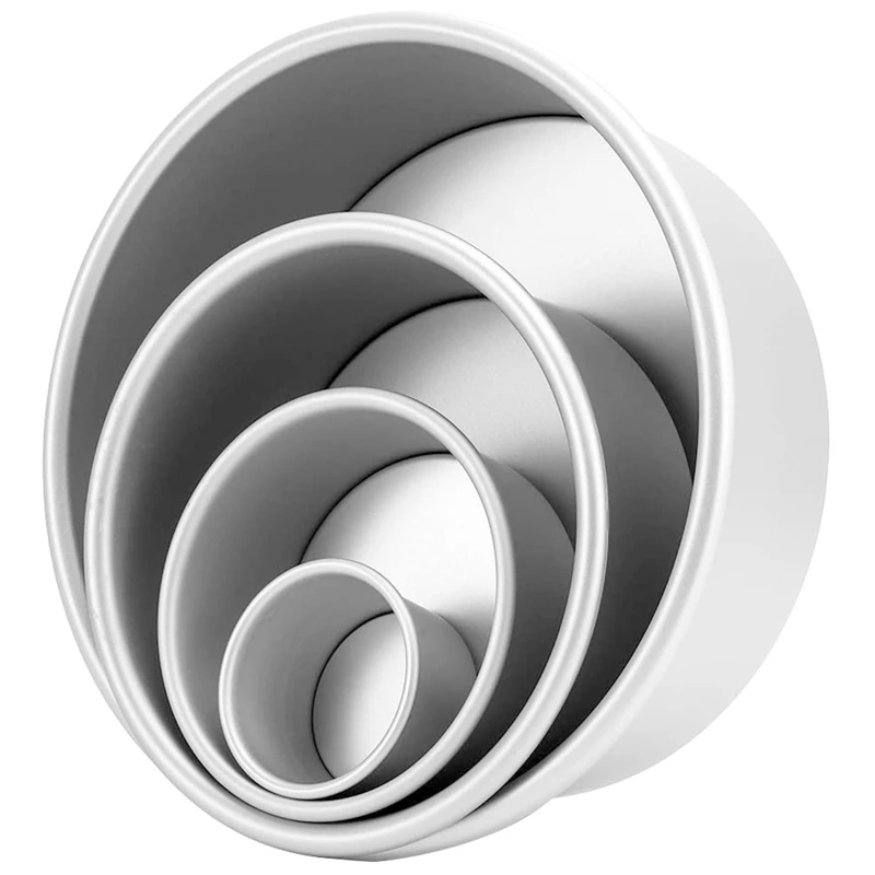 New 4 Pack Round Cake Tin Non-Stick Deep Aluminum Round Cake Pan with Removable Base (2 inch 4inch 6inch 8inch)
New 4 Pack Round Cake Tin Non-Stick Deep Aluminum Round Cake Pan with Removable Base (2 inch 4inch 6inch 8inch)