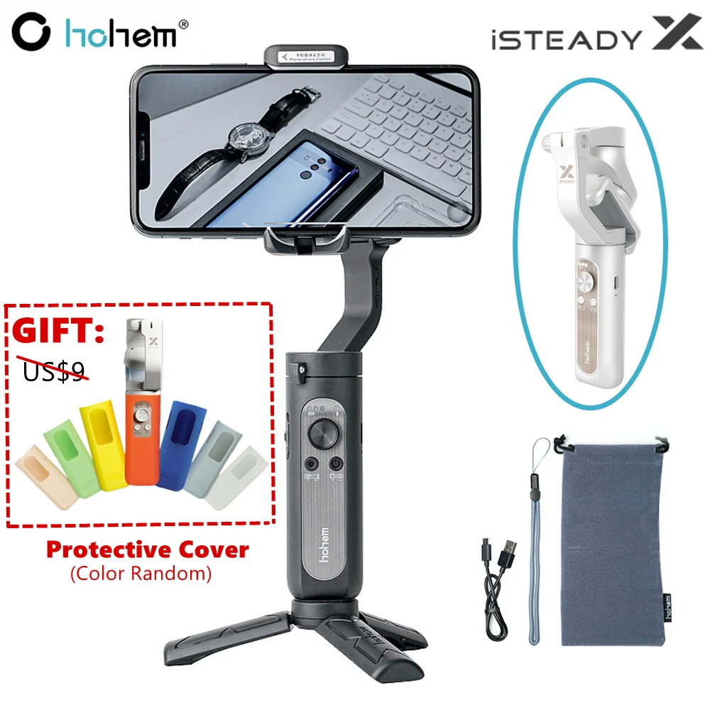 Hohem iSteady X Gimbal Stabilizer 3-Axis for Smartphone Lightweight Foldable Phone Gimbal for iPhone 11 pro max Xs 12 X Samsung
Hohem iSteady X Gimbal Stabilizer 3-Axis for Smartphone Lightweight Foldable Phone Gimbal for iPhone 11 pro max Xs 12 X Samsung