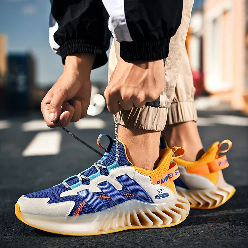 Summer Men Trend Cushioning Running Shoes Mesh Breathable Travel Shoes Outdoor Non-slip Walking Shoes Size 39-46 Sneakers Men
Summer Men Trend Cushioning Running Shoes Mesh Breathable Travel Shoes Outdoor Non-slip Walking Shoes Size 39-46 Sneakers Men