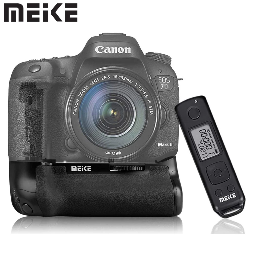 

Meike MK-7DII Pro Vertical Battery Grip for Canon EOS 7D2 7D Mark II DSLR Cameras as BG-E16