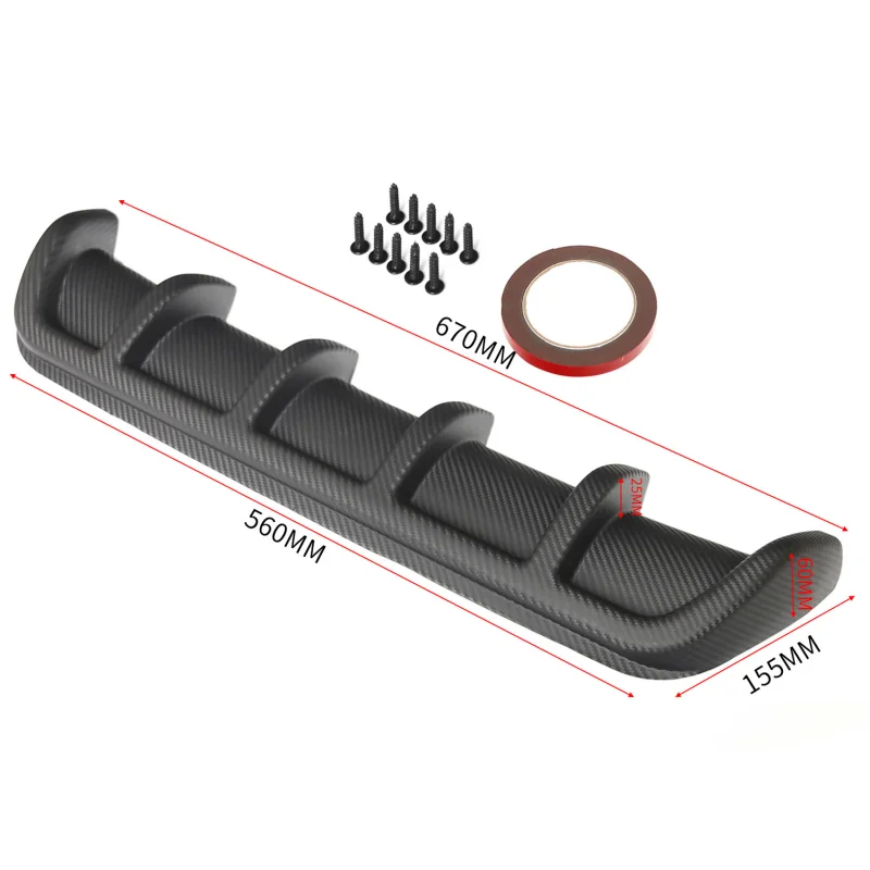 Car Rear Bumper Lip Diffuser 6 Fin Shark Fin Style For Opel Audi A3 A4 Fiat 500 Peugeot 206 VW Volkswagen Golf Skoda Accessories
Car Rear Bumper Lip Diffuser 6 Fin Shark Fin Style For Opel Audi A3 A4 Fiat 500 Peugeot 206 VW Volkswagen Golf Skoda Accessories