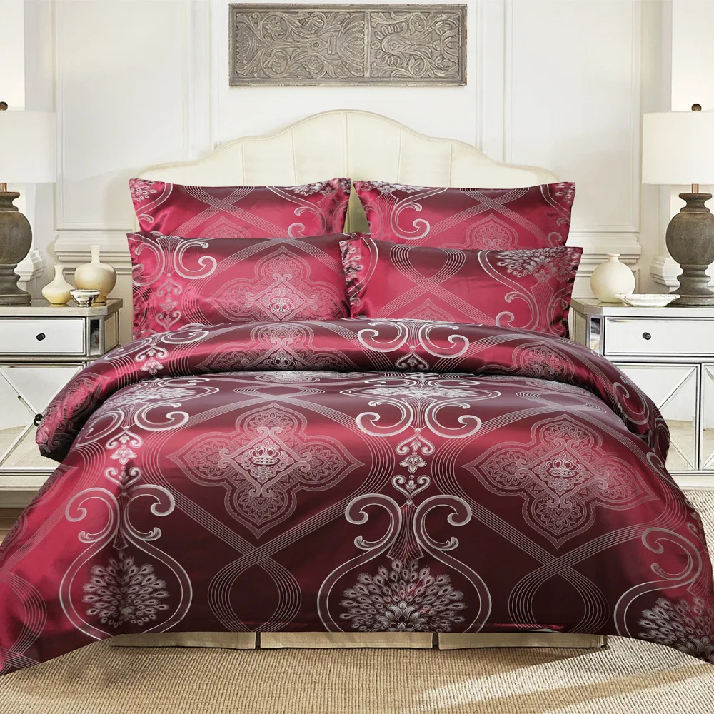 Silk Luxury 2/3Pcs Bedding Set Luxury Bed Sheet And Pillowcase Baroque Duvet Cover Bedspread On The Bed Nordic Bed Cover Gothic
Silk Luxury 2/3Pcs Bedding Set Luxury Bed Sheet And Pillowcase Baroque Duvet Cover Bedspread On The Bed Nordic Bed Cover Gothic