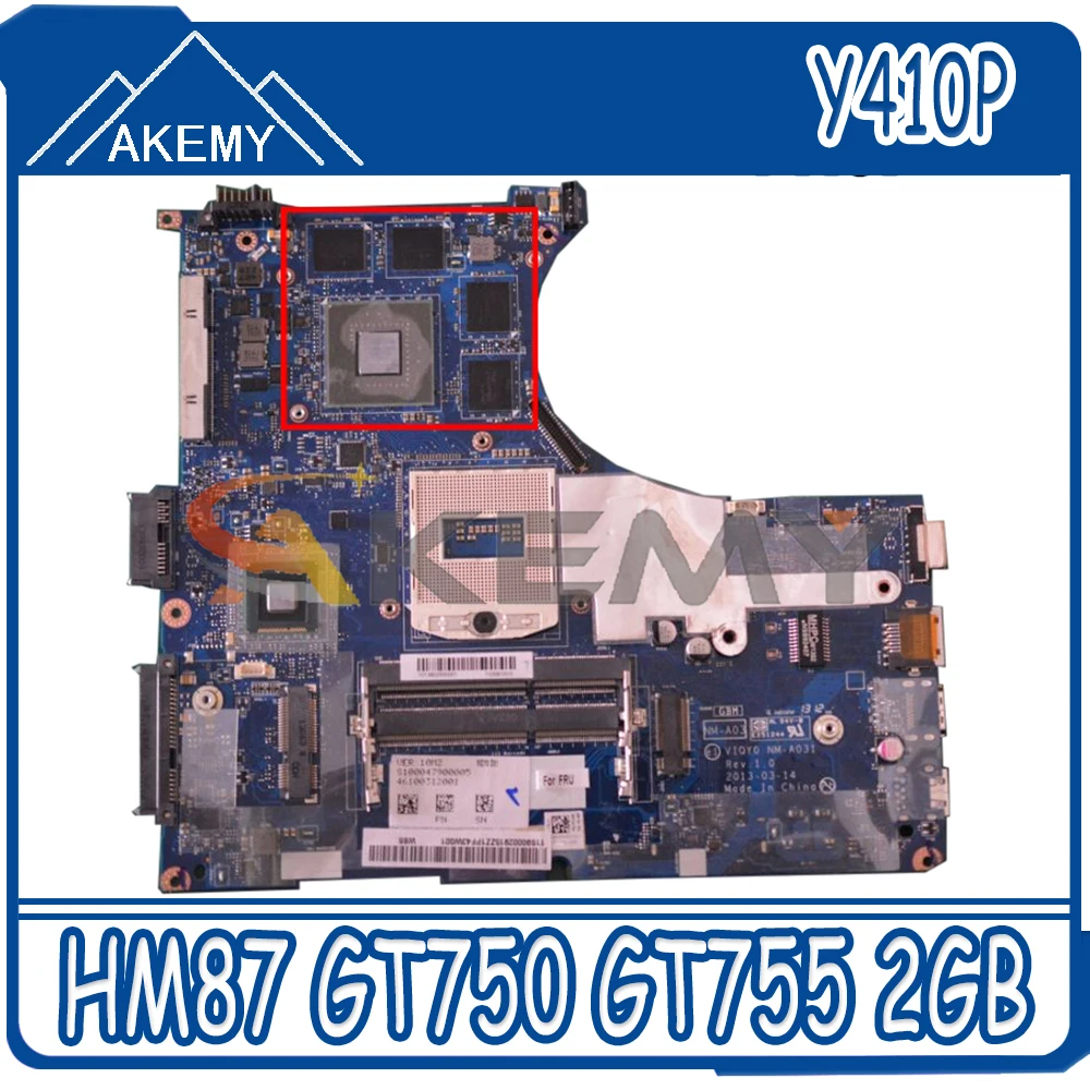 For Lenovo Y410P laptop motherboard VIQY0 NM-A031 motherboard PGA947 HM87 GPU GT750 GT755 2GB tested 100% working Mainboard
For Lenovo Y410P laptop motherboard VIQY0 NM-A031 motherboard PGA947 HM87 GPU GT750 GT755 2GB tested 100% working Mainboard