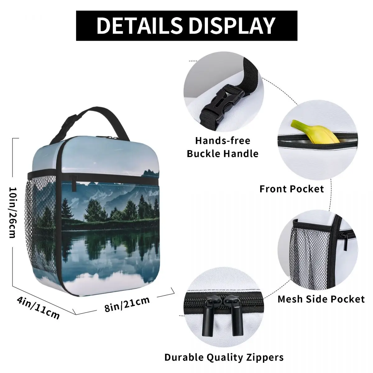 Daylight Nature Reflection Lunch Bag for Women Men Large Insulated Lunch Box with Water Bottle Holder and Pockets
Daylight Nature Reflection Lunch Bag for Women Men Large Insulated Lunch Box with Water Bottle Holder and Pockets