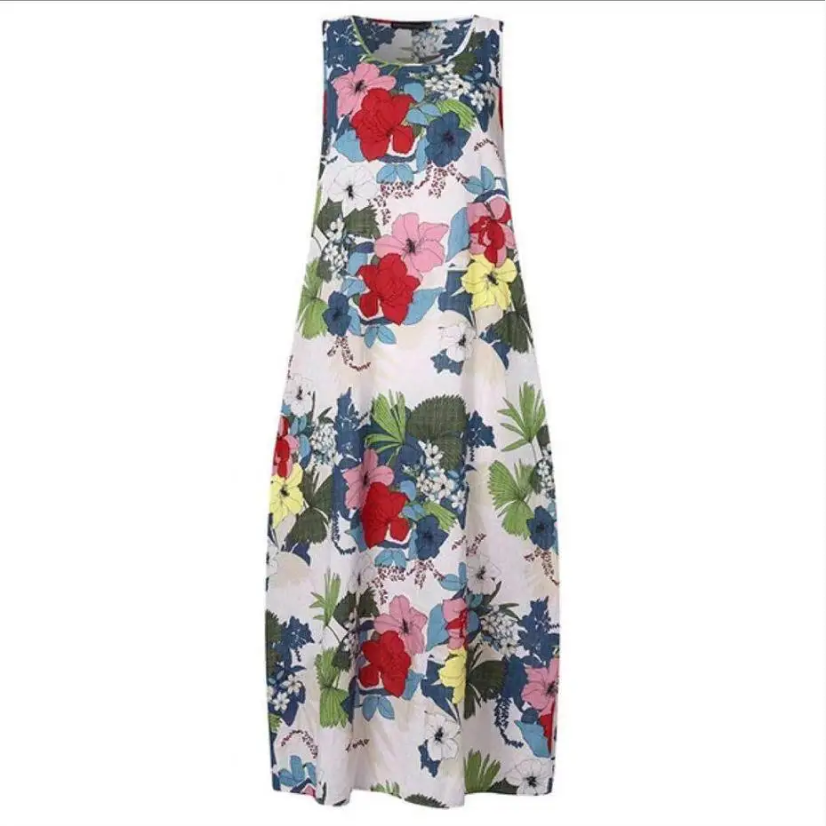Plus Size Women's Printed Sundress 2021 Bohemian Summer Maxi Dress Casual Sleeveless Tank Vestidos Female O Neck Robe 
Plus Size Women's Printed Sundress 2021 Bohemian Summer Maxi Dress Casual Sleeveless Tank Vestidos Female O Neck Robe