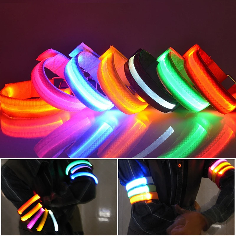 Наручный спортивный нарукавник для ночного бега светодиодная подсветка USB