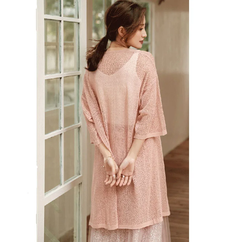 Summer Sun protection shirt Long Air Conditioning Shirt Ice Silk Sweater Women Thin Section shawl long sleeves
Summer Sun protection shirt Long Air Conditioning Shirt Ice Silk Sweater Women Thin Section shawl long sleeves