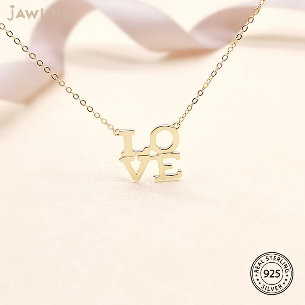 Letter LOVE Silver 925 Necklace Chain for Women Fashion Lover Couples Simple Design Fine Jewelry Valentine's Day Gift Presents
Letter LOVE Silver 925 Necklace Chain for Women Fashion Lover Couples Simple Design Fine Jewelry Valentine's Day Gift Presents