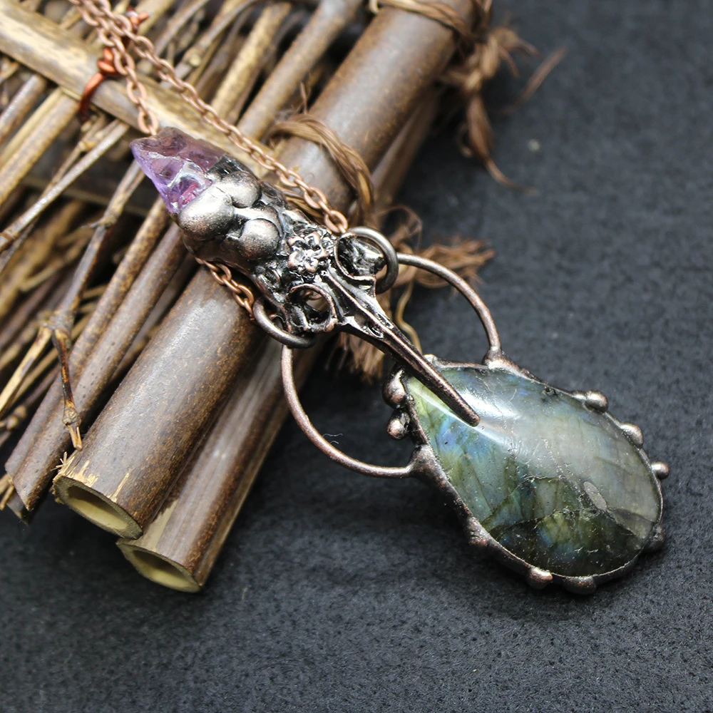 Animal Hummingbird Skull Pendent Necklace For Women Men Natural Flash Stone Healing Amethyst Crystal Necklace Jewellry Gifts
Animal Hummingbird Skull Pendent Necklace For Women Men Natural Flash Stone Healing Amethyst Crystal Necklace Jewellry Gifts