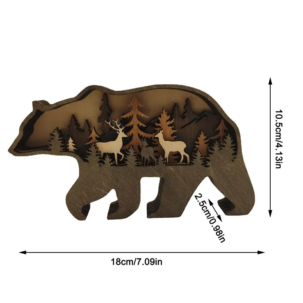 Wooden Reindeer/Bear Ornaments Household North American Forest Wall Decoration home living room crafts hanging decoration board
Wooden Reindeer/Bear Ornaments Household North American Forest Wall Decoration home living room crafts hanging decoration board