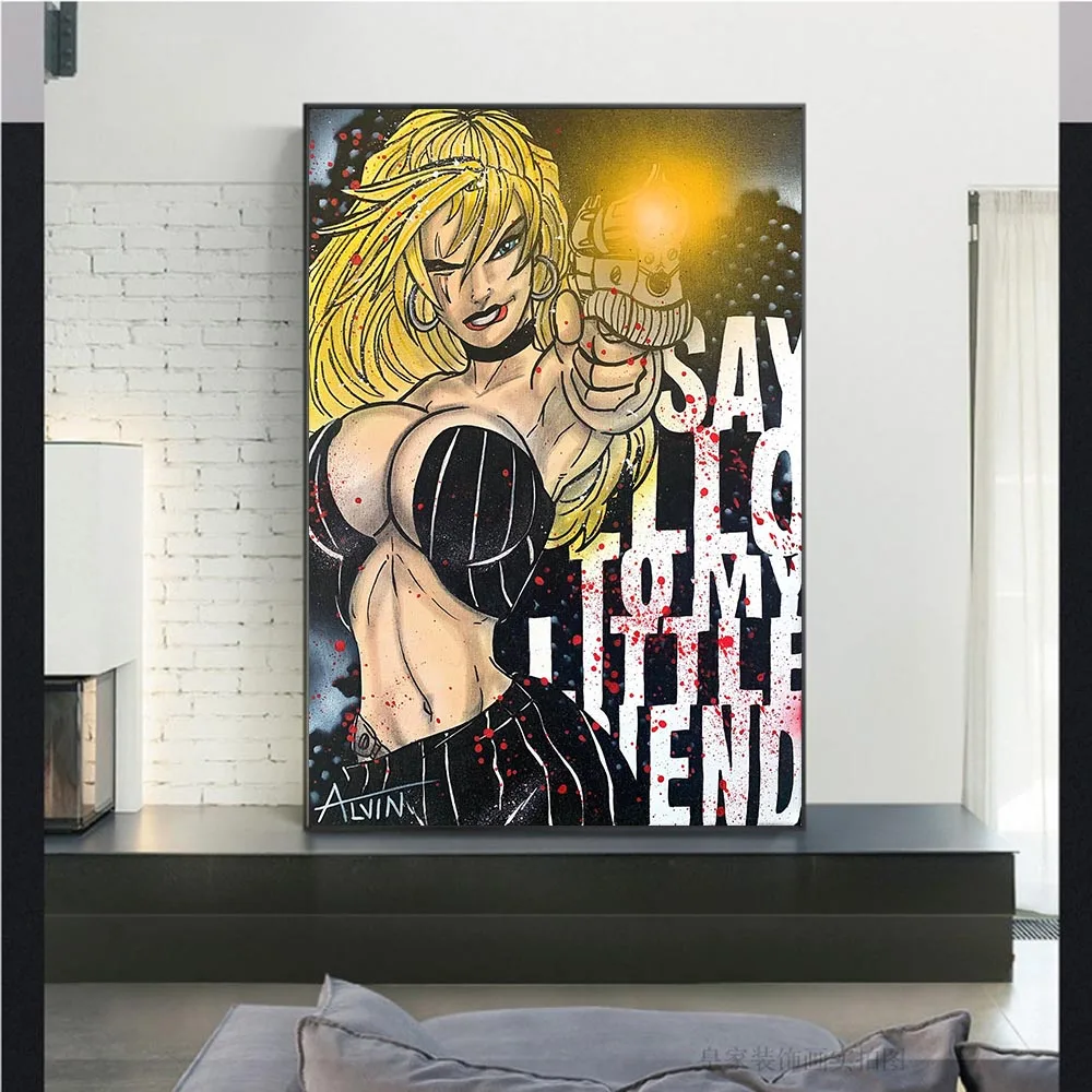 Say Hello Scarface Girl Abstract Graffiti Art Movie Quote Canvas Panting For Home Decor Posters Prints Wall Pictures Home Cuadro
Say Hello Scarface Girl Abstract Graffiti Art Movie Quote Canvas Panting For Home Decor Posters Prints Wall Pictures Home Cuadro