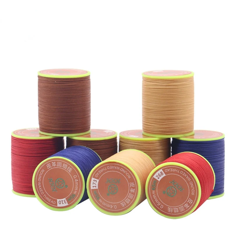 0.6mm Waxed Polyester Cord Round Wax Threads Hand-made Non-split Strand Craft Supplies for Leather Jeans Shoes Suitcase
0.6mm Waxed Polyester Cord Round Wax Threads Hand-made Non-split Strand Craft Supplies for Leather Jeans Shoes Suitcase
