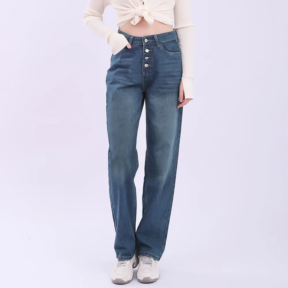 Women's Jeans 2021 High Waist Mom Wide Leg Pants New fashion vintage Blue Straight Pants Oversize Overalls Loose Ladies Pants
Women's Jeans 2021 High Waist Mom Wide Leg Pants New fashion vintage Blue Straight Pants Oversize Overalls Loose Ladies Pants