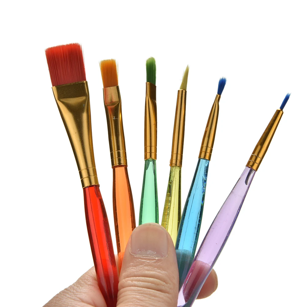 6pcs/set 6 Size Nylon Hair Paint Brush Set Artist Watercolor Oil Brush Painting Supplies
6pcs/set 6 Size Nylon Hair Paint Brush Set Artist Watercolor Oil Brush Painting Supplies