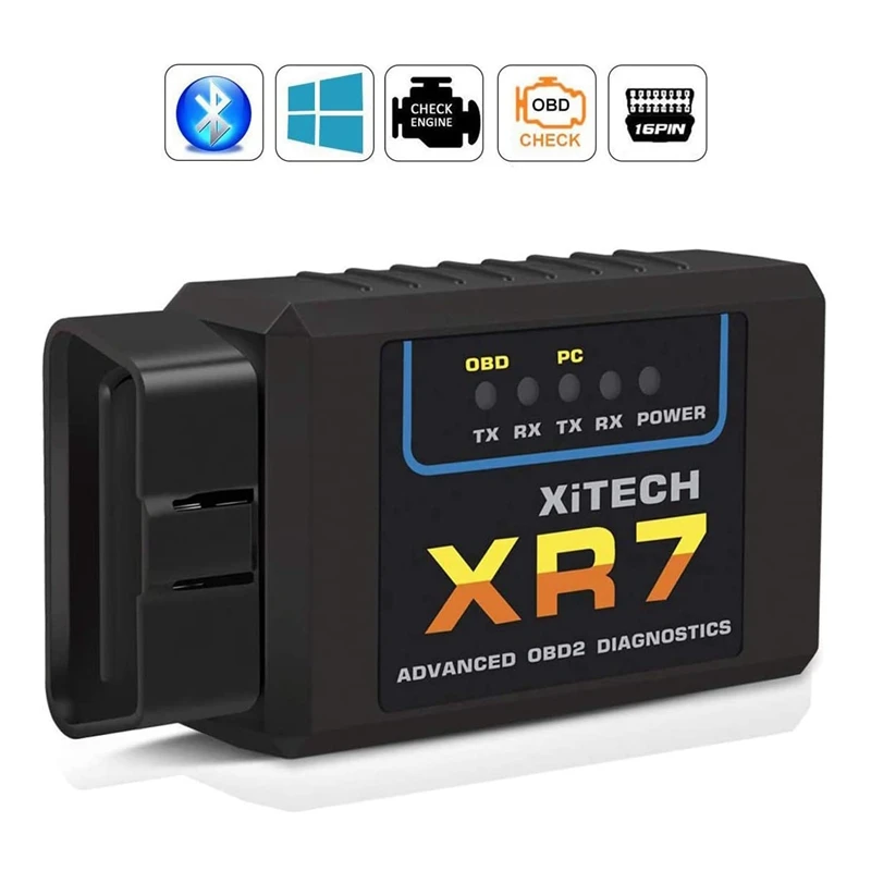 Адаптер OBD2 Bluetooth, диагностическое устройство OBD, сканер кодов OBD II ELM327, совместимый с устройствами Android и Windows
Адаптер OBD2 Bluetooth, диагностическое устройство OBD, сканер кодов OBD II ELM327, совместимый с устройствами Android и Windows