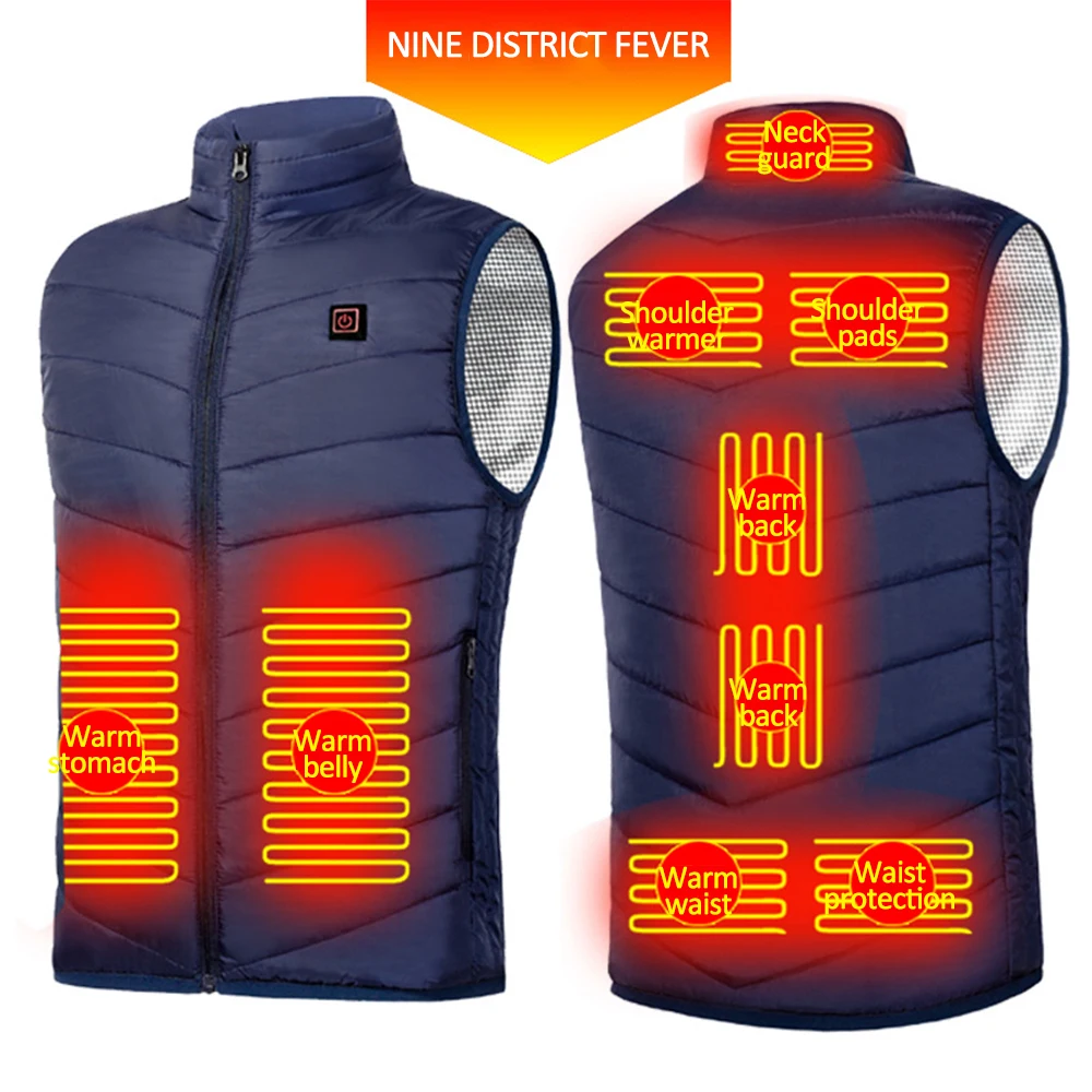 9 Areas Heated Vest Jacket Men Women USB Heated Jacket Heating Vest Thermal Clothing Camping Hiking Warm Hunting Jacket
9 Areas Heated Vest Jacket Men Women USB Heated Jacket Heating Vest Thermal Clothing Camping Hiking Warm Hunting Jacket