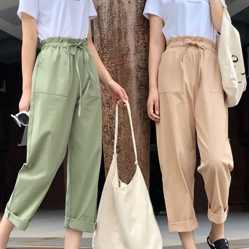 Women's overalls Korean loose harem summer new slim BF high waist Capris versatile casual pants thin
Women's overalls Korean loose harem summer new slim BF high waist Capris versatile casual pants thin