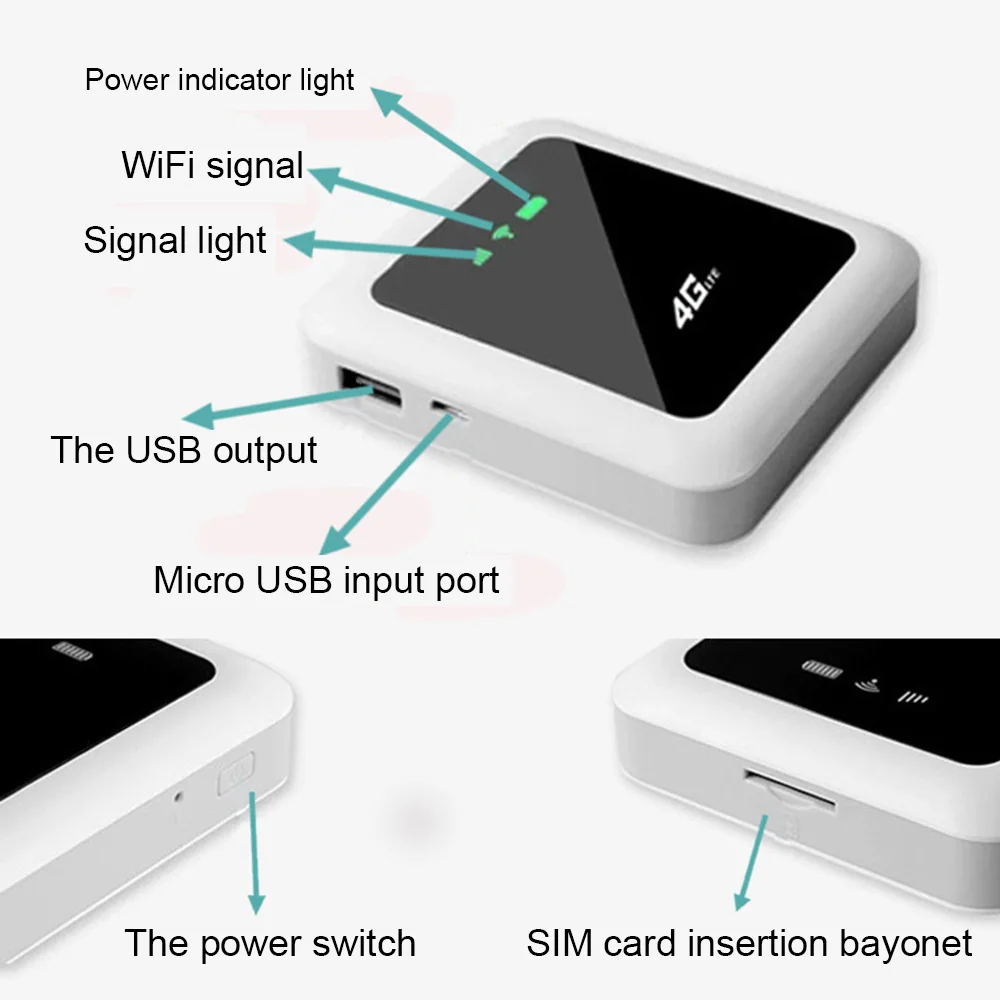 4G Wifi Router Mini Router 3G 4G Wireless Portable Pocket wi fi Mobile Hotspot Car Wi-fi Router With Sim Card Slot
4G Wifi Router Mini Router 3G 4G Wireless Portable Pocket wi fi Mobile Hotspot Car Wi-fi Router With Sim Card Slot